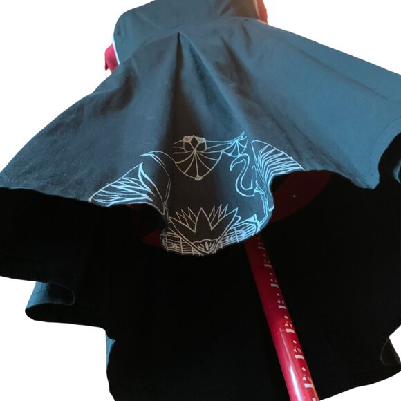 EVE LAVOIE -  Asymmetrical short sleeveless dress black and grey details medium - Picture 5 of 10